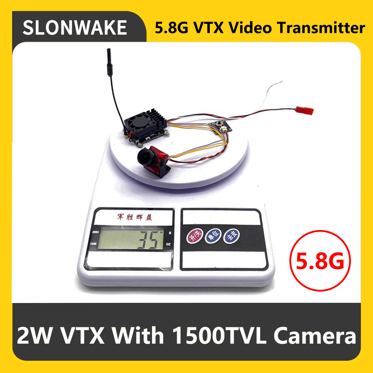 Fpv Drone Camera - جهاز إرسال SLONWAKE 5.8G 2000mW FPV
