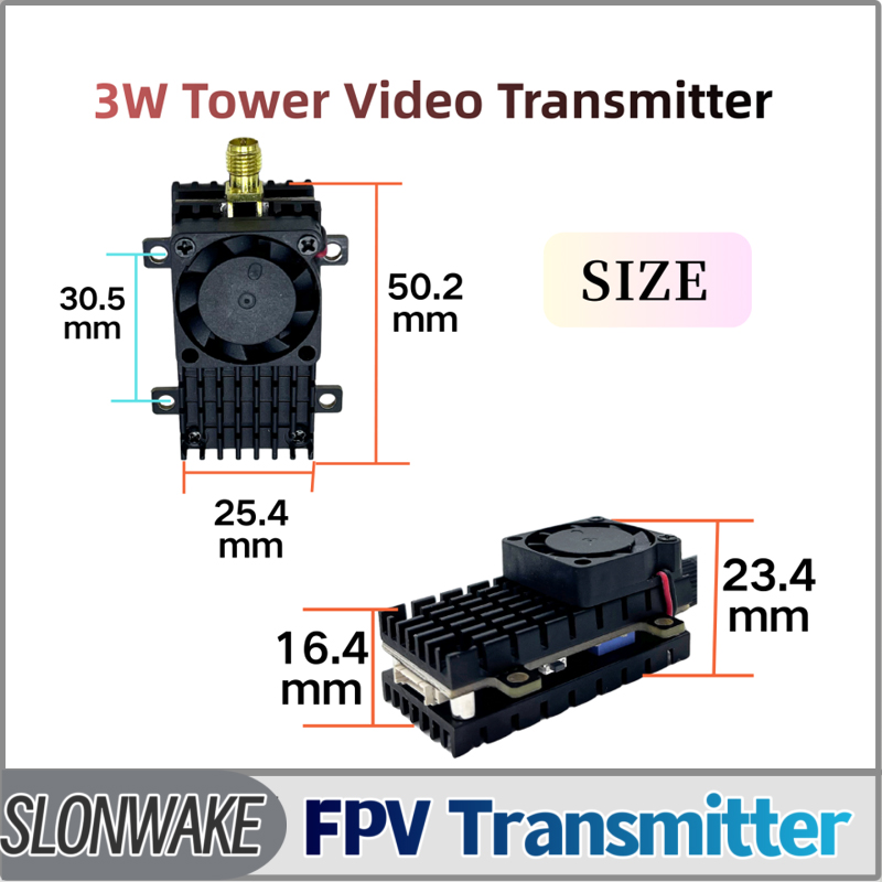 SLONWAKE 5.8G 3000mW محاكاة VT - مراجعة Fpv Drone Transmitter وسعره